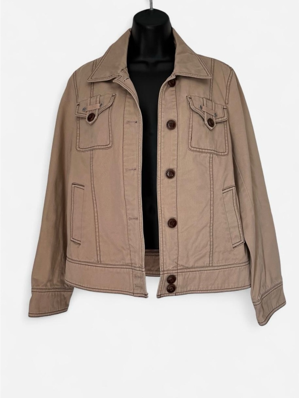 Women’s Khaki Cotton Jacket - Classic Casual Coat